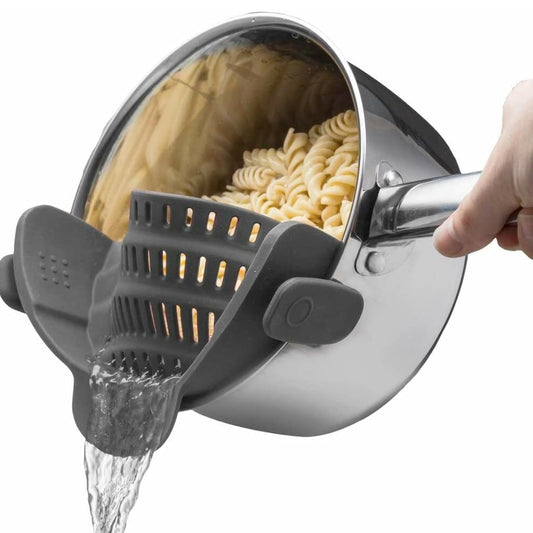 Silicone Pasta Strainer Clip-On for Pots and Pans