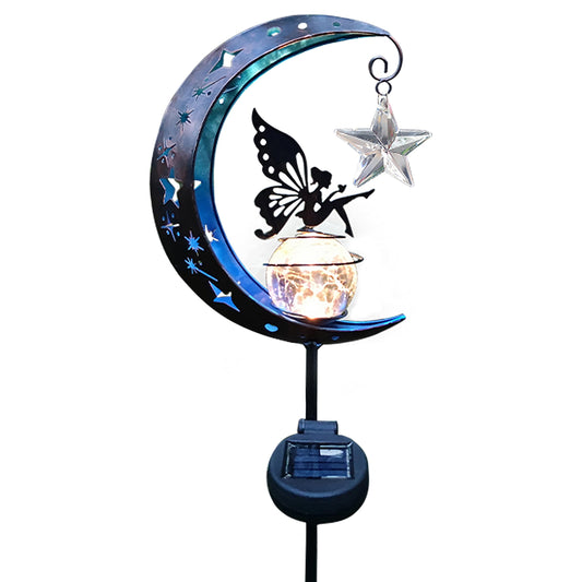 Outdoor Moon with Fairy Solar Light Garden