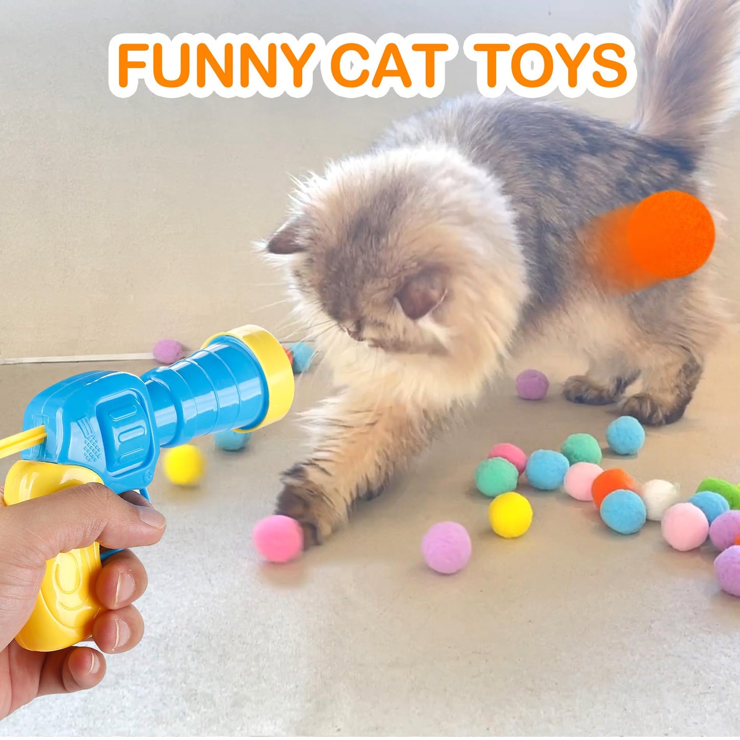 31Pcs Cat Ball Toy Launcher