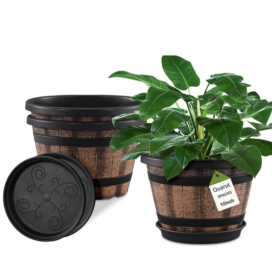 3 Pack 10 inch Plant Pots