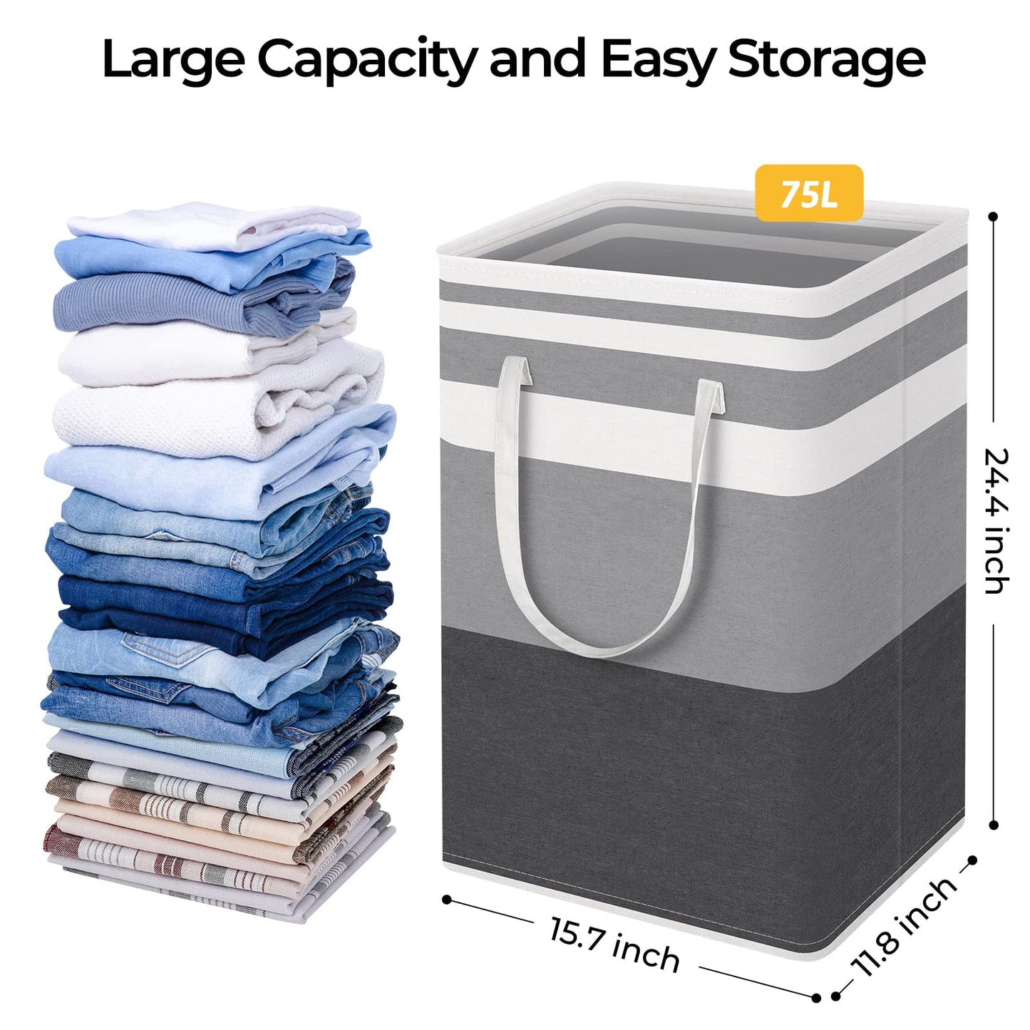 HomeHacks 2-Pack Large Laundry Basket