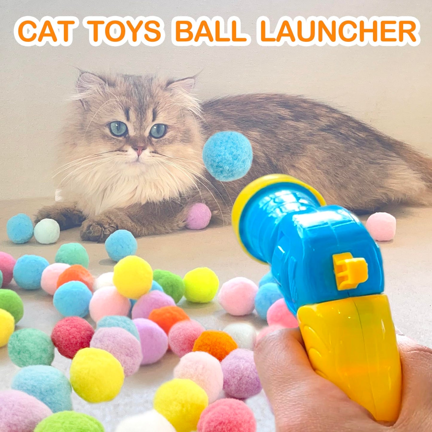 31Pcs Cat Ball Toy Launcher